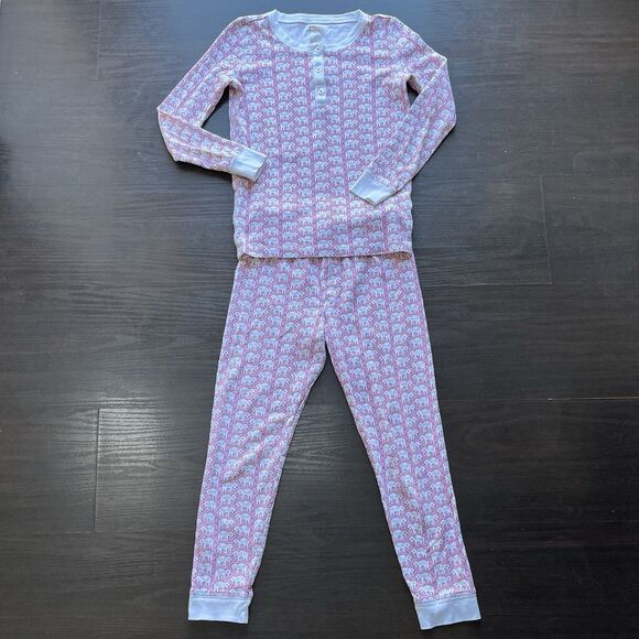 Roller Rabbit Girls Pima Cotton Elephant Printed Long Sleeve 2PC Pajama Set 10 - Picture 2 of 12